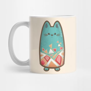 Cat with Mozaic Pattern Mug